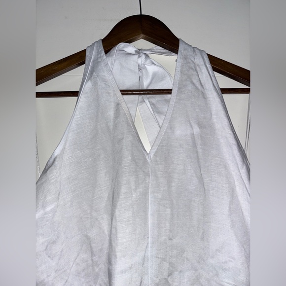 INC International Concept Women Linen Blend Halter Neck Sleeveless Top XL Beach - Picture 4 of 9